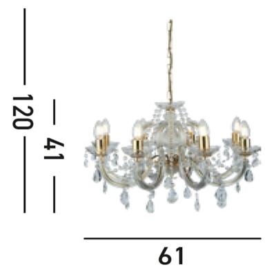 Searchlight KroonluchterMarie Therese Ø 61cm - 699-8