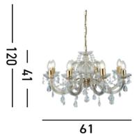 Searchlight KroonluchterMarie Therese Ø 61cm - 699-8 - thumbnail