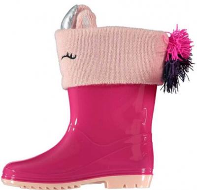 XQ Footwear regenlaarzen meisjes rubber roze maat 25