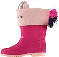 XQ Footwear regenlaarzen meisjes rubber roze maat 25 - thumbnail