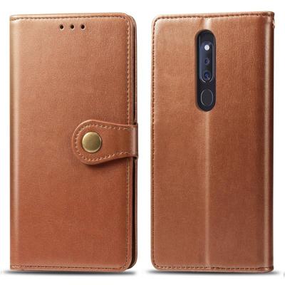 Retro Solid Color Leather Buckle Mobile Phone Protection Leather Case with Lanyard & Photo Frame & Card Slot & Wallet & Bracket Function for OPPO F11