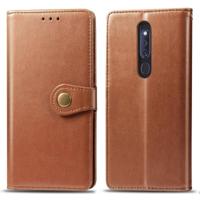 Retro Solid Color Leather Buckle Mobile Phone Protection Leather Case with Lanyard & Photo Frame & Card Slot & Wallet & Bracket Function for OPPO F11 - thumbnail