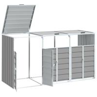 Containerberging voor 3 containers 216x81x115 cm staal grijs - thumbnail