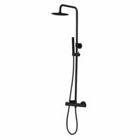 Best Design Opbouw Regendouche set Black Thermostaat Messing 20 cm Mat Zwart - thumbnail