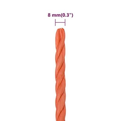 Werktouw 8 mm 100 m polypropeen oranje - thumbnail