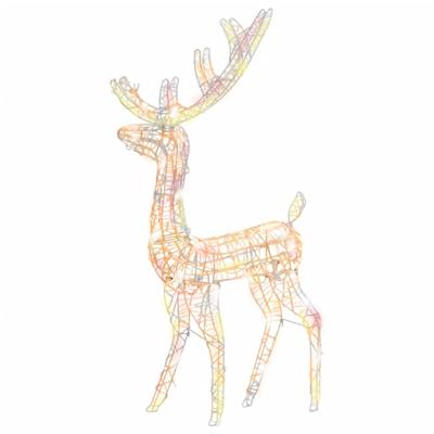 VidaXL Kerstversiering rendier 3 st meerkleurig 128 cm acryl