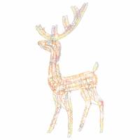 VidaXL Kerstversiering rendier 3 st meerkleurig 128 cm acryl - thumbnail