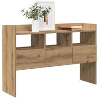 Dressoir 105x30x70 cm bewerkt hout artisanaal eikenkleurig - thumbnail