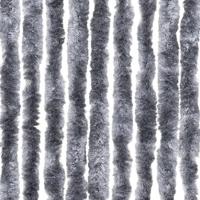 VidaXL Vliegengordijn 118x220 cm chenille zilverkleurig - thumbnail