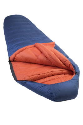 Lowland Kibo -5 Mummie Slaapzak Blauw Buitenzijde/Oranje Binnenzijde 225X80