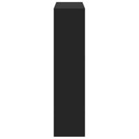 Boekenkast 100x33x135 cm bewerkt hout zwart - thumbnail