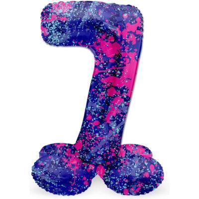 Folat folieballon staand 7 paint splash 41 cm | 20 stuks Folat folieballon staand 7 paint splash 41 cm | 20 stuks