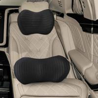 VidaXL Kussenset met kussen verstelbaar 2 pcs zwart 4d mesh - thumbnail