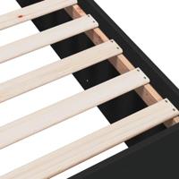 Bedframe massief hout zwart 140x190 cm - thumbnail