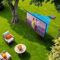 Maclean projectiescherm, 150", 330x187cm, 25mm kader 16:9, spanhaken, MC-167 - thumbnail