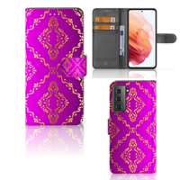 Wallet Case Samsung Galaxy S21 Barok Roze - thumbnail