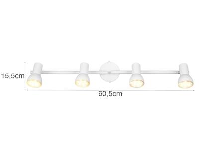 Trio PlafondlampCantar wit 4-lichts - R81794031