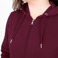 JAKO C6820D Jas Met Kap Organic Dames - Kastanje - 36 - thumbnail