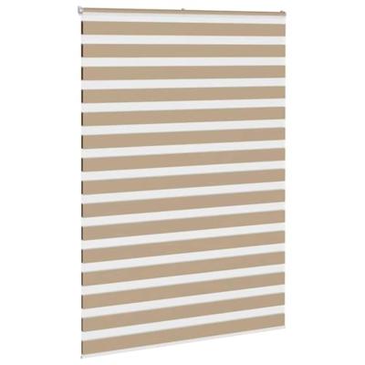VidaXL Zebra blind 155x230 cm stofbreedte 150,9 cm polyester zandbruin