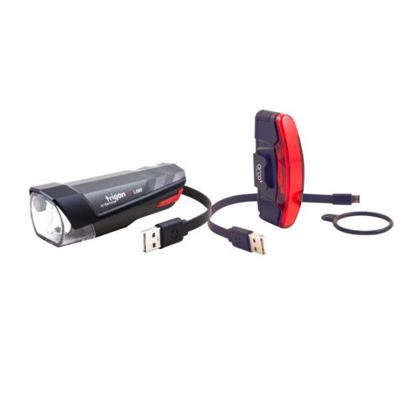 Spanninga trigon 25 set ii voor+achter usb + bh29 999192 Spanninga trigon 25 set ii voor+achter usb + bh29 999192