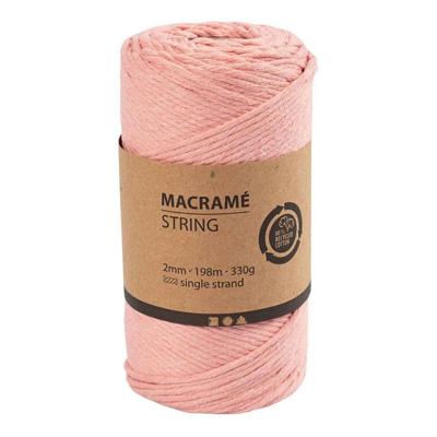 Creativ Company Macrame koord - roze, 198m Creativ Company Macrame koord - roze, 198m