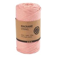 Creativ Company Macrame koord - roze, 198m - thumbnail