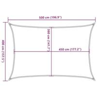 VidaXL Zonnezeil 160 g/m² 4x5 m hdpe wit - thumbnail