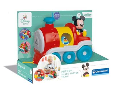 Clementoni baby - disney vormenstoof mickey mouse trein, 5dlg.