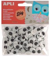 Apli zelfklevende knutselogen, ovaal, blister met 100 stuks - thumbnail
