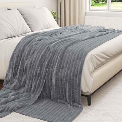 VidaXL Kleden 6 pcs donkergrijs 240 x 220 cm fleece