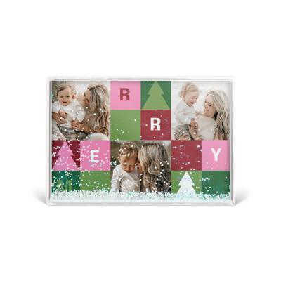 Sneeuw fotoblok met foto en/of tekst