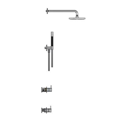 Hotbath Complete Regendouche Cobber Inbouwset Met 2-Weg-Stop-Omstel Hotbath Complete Regendouche Cobber Inbouwset Met 2-Weg-Stop-Omstel