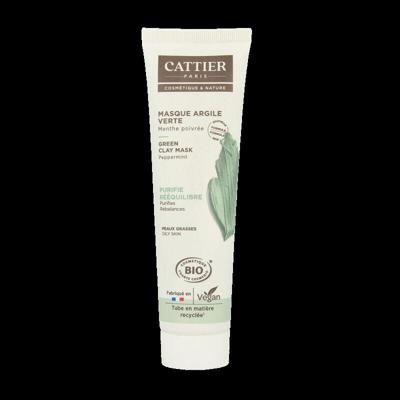 Cattier Groene klei masker munt 100 Milliliter