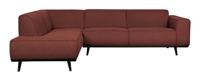 WOOOD Hoekbank 'Statement' Links, Bouclé, kleur Chestnut - thumbnail