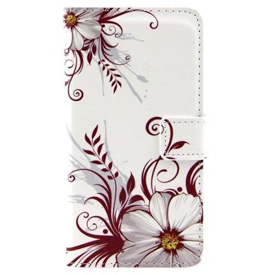 Bloemen patroon horizontaal Flip lederen hoesje met opbergruimte voor pinpassen & portemonnee & houder voor Samsung Galaxy S6 Edge Plus / G9280