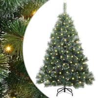 Kunstkerstboom met 150 LED met standaard Groen 150 cm PE en PVC - thumbnail