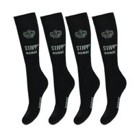 STAPP Horse Paardrijsokken Kroon Strass 4-pack Zwart / Zilver-35/38 - thumbnail