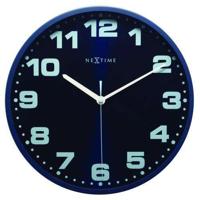 NeXtime klok 3053bl dash blue, ø 35 cm, wall, blue - thumbnail