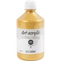 Creativ Company Acryl verf, semi-glanzend, dekkend, goud, 500 ml/ 1 fles - thumbnail
