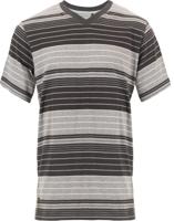 Heren pyjamashirt gestreept grijs - thumbnail