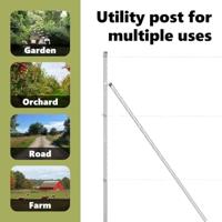 VidaXL Afrasteringspaal 13 pcs zilver staal - thumbnail