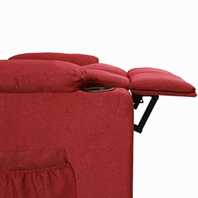 Fauteuil verstelbaar stof wijnrood
