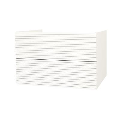 Onderkast BWS Elite 80x45x50 cm Met Horizontaal Reliëf Mat Wit