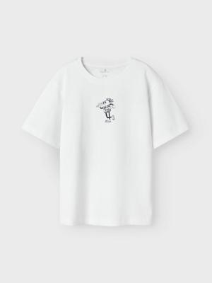 Name it zomer t-shirt S/S jongens - wit - Nkmhabo