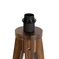 QAZQA Landelijke vloerlamp tripod walnoot hout - Tripod Classic - thumbnail