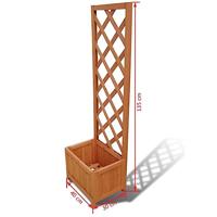VidaXL Plantenbak met klimrek 40x30x135 cm - thumbnail