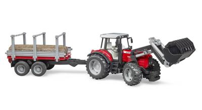 Bruder massey ferguson + houttransport