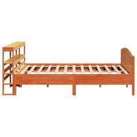 Bedframe zonder matras massief grenenhout wasbruin 200x200 cm - thumbnail