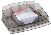 OFFICE products bureaustandaard, inclusief notes, 6 vakken, transparant zwart - thumbnail
