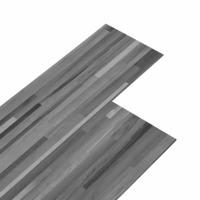 VidaXL Vloerplanken zelfklevend 5,21 m² 2 mm pvc gestreept grijs - thumbnail